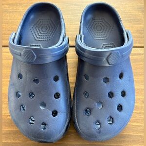 No Boundaries Navy Blue Rubber Slip-On Clogs 8